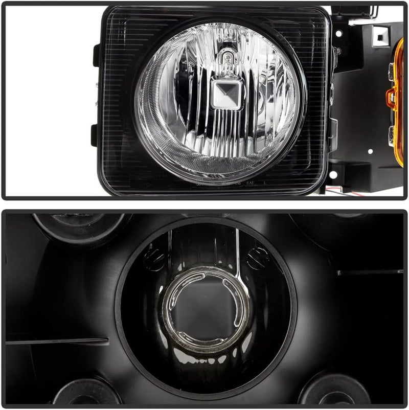 ACANII Replacement Headlights for 2006-2010 Hummer H3 & H3T - Left & Right Pair - Image 3