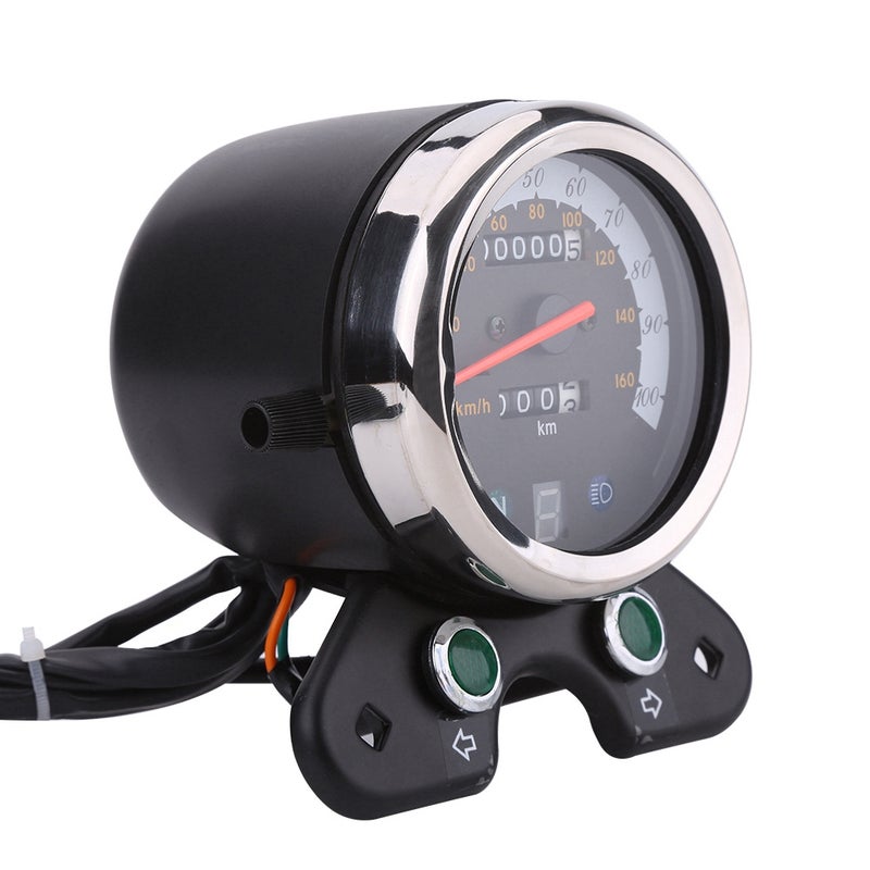 DC 12V Motorcycle Instrument Dual Odometer Speedometer Meter Gauge with LED Indicator for GN125 - Image 1