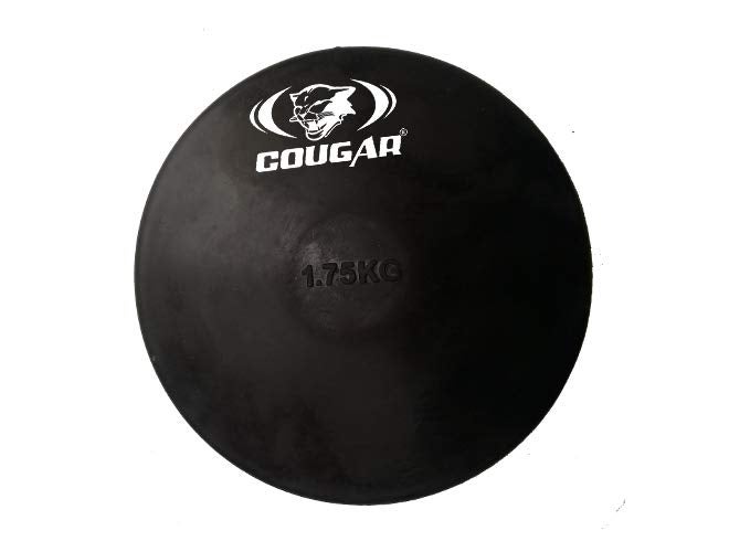 Cougar Black Rubber Discus Throw | Throwing Discus | Black Discus for Men/Women - 1.75 Kg - Image 1