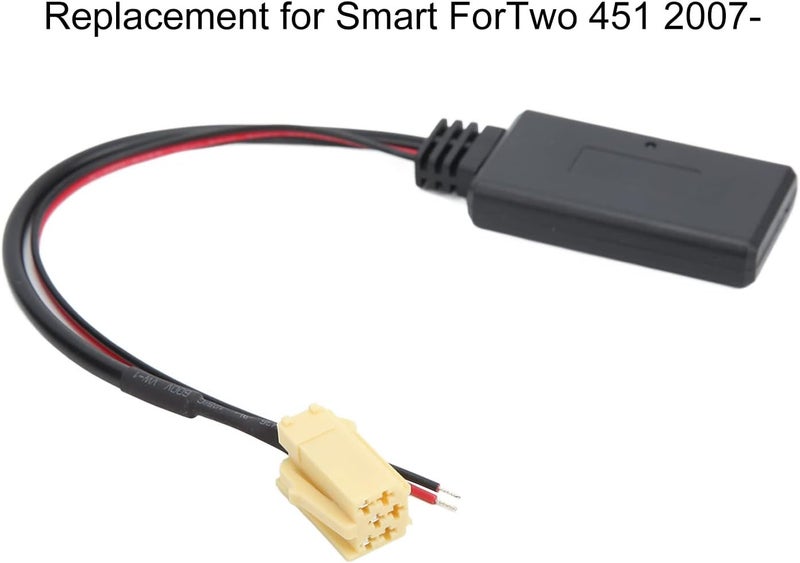 woobles Wireless Audio Adapter Cable, Car Wireless Stereo Radio Adapter Bluetooth AUX IN Cable Replacement for 451 2007‑ - Image 3