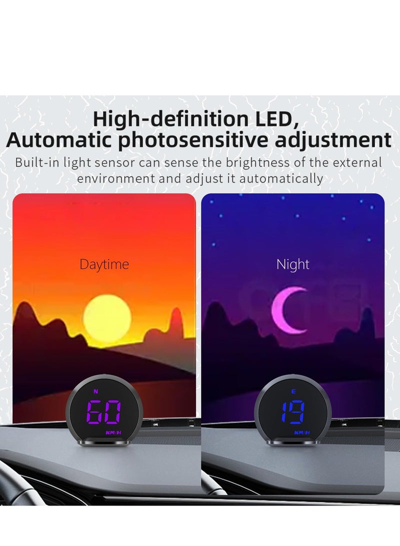 ماركة غير محددة Gps Speedometer, Digital GPS Speedometer MPH, Multi-color Free Match Car Large Font Display Speed, Time, Compass, Satellite Number, USB Plug and Play, Suitable for All  - Image 5