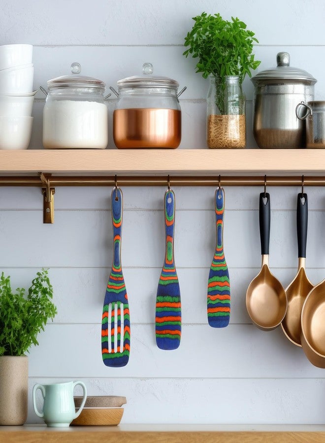 Maxdot 3 Pcs Wooden Spoons for Cooking Pakkawood Kitchen Utensils Set Wooden Cooking Spurtles Wood Serving Spatula Spoon Safe for Christmas Non Stick Cookware Housewarming Kitchen Souvenir Gift - Image 4
