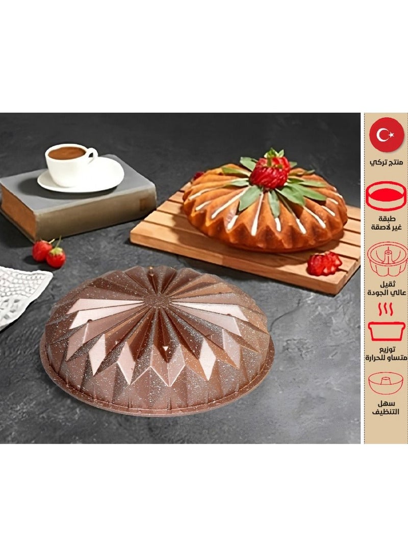اي كي جي قالب كيك اصلي  تركي دائري من الجرانيت مطلي بطبقة مانعة للالتصاق - Image 3