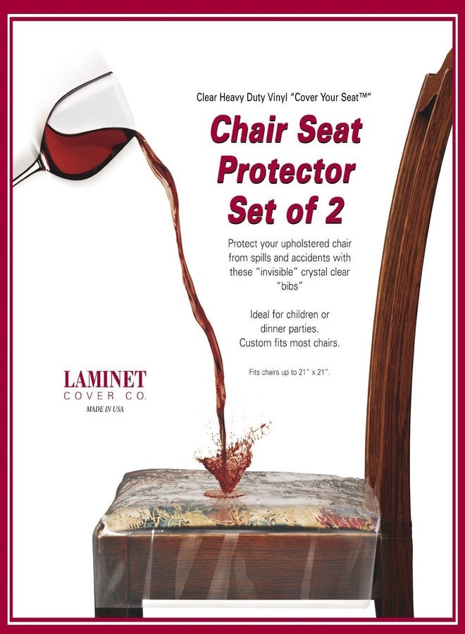 LAMINET Vinyl Chair Protectors, Clear, 26X253/4-Inch, Fits Chairs up to 21x21-Inch, Set of 2 - Image 1