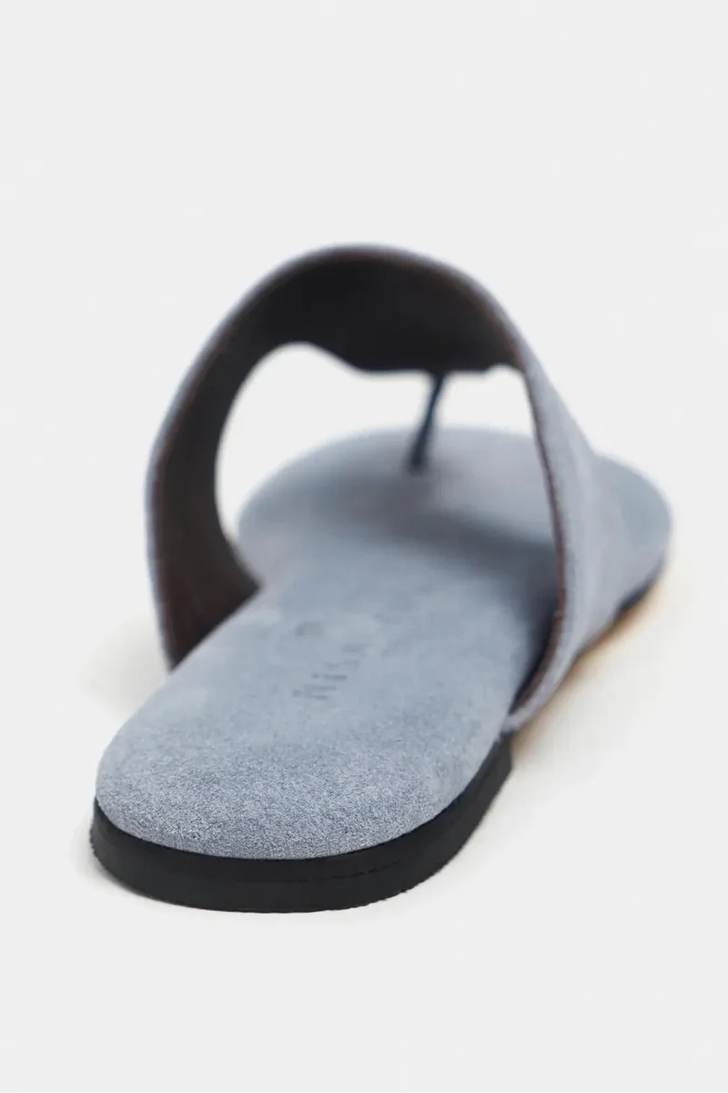 Nisantasi Shoes  Almira Suede Leather Flat Toe Post Sandals for Women | Best Price UAE