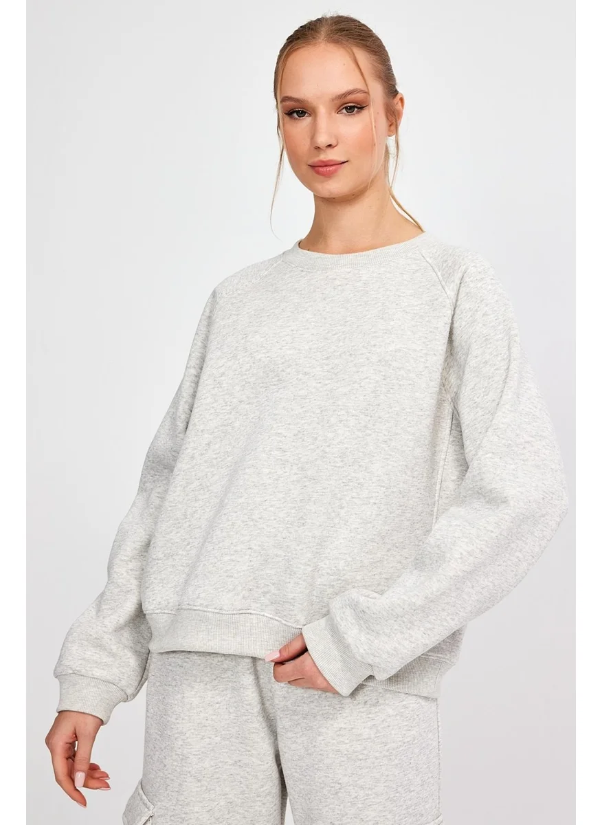 الكسندر جاردي Raglan Sleeve Raised Comfort Fit Sweatshirt (B23-00166)