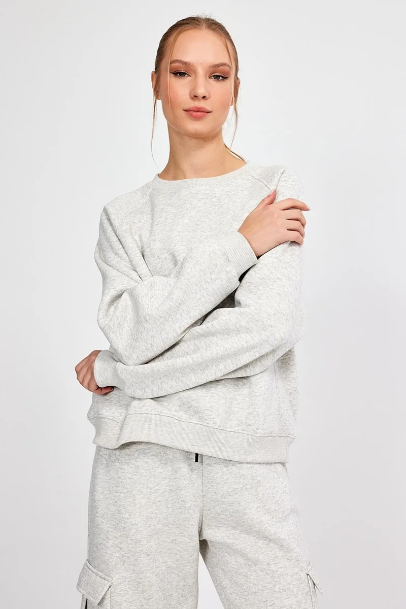 الكسندر جاردي Raglan Sleeve Raised Comfort Fit Sweatshirt (B23-00166)