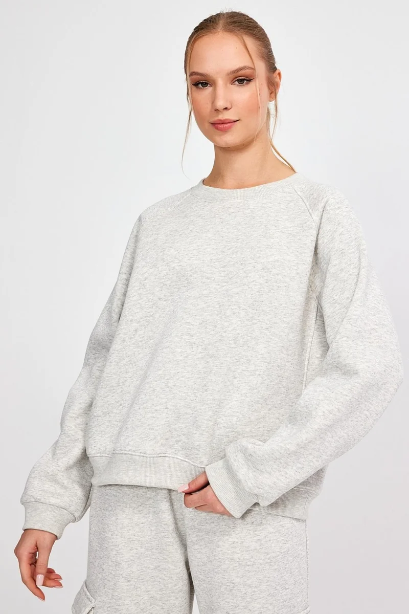 الكسندر جاردي Raglan Sleeve Raised Comfort Fit Sweatshirt (B23-00166)