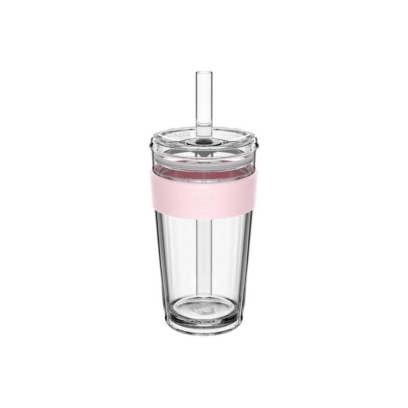 KeepCup Cold Cup Longplay Double wall Glass Ice Coffee Tumbler with Lid and Straw 16oz 454ml Pashmak - Image 2