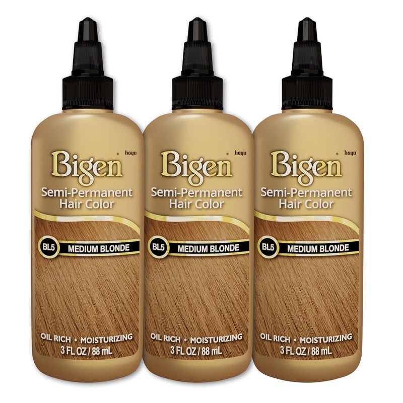 Bigen BL5 Medium Blonde Bigen Semi Permanent Hair Color 3 Pack