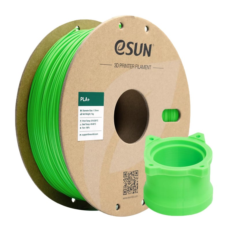 eSUN PLA+ Filament 1.75mm, 3D Printer Filament PLA Plus, Dimensional Accuracy +/- 0.03mm, 1KG Spool (2.2 LBS) 3D Printing Filament for 3D Printers, Peak Green - Image 1