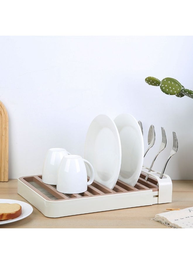 DANUBE HOME Danube Home Mocha Dish Rack 38 X 28 X 4.3 Cm Abs Dish Rack Dish Drainer For Kitchen Sink Home Dining - Multi Color  - Image 1