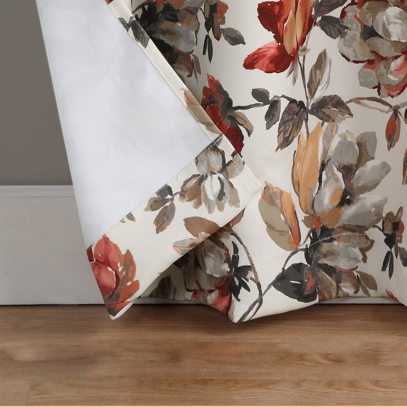 Sun Zero Irma Vintage Floral Blackout Grommet Curtain Panel, 40" x 84", Stone - Image 4