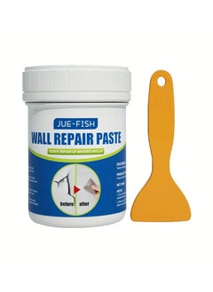 JUE-FISH Fast Wall Repair Paste - Fix Holes, Cracks & Cover Graffiti - 100g with Scraper  - Image 1