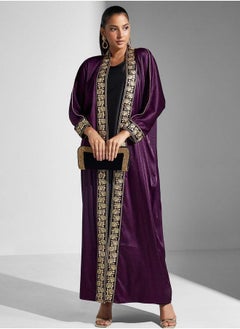 MAISON ARABELLE Embroidered Open Front Abaya  - Image 2