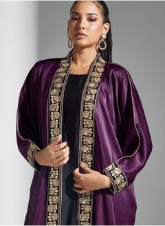 MAISON ARABELLE Embroidered Open Front Abaya  - Image 4