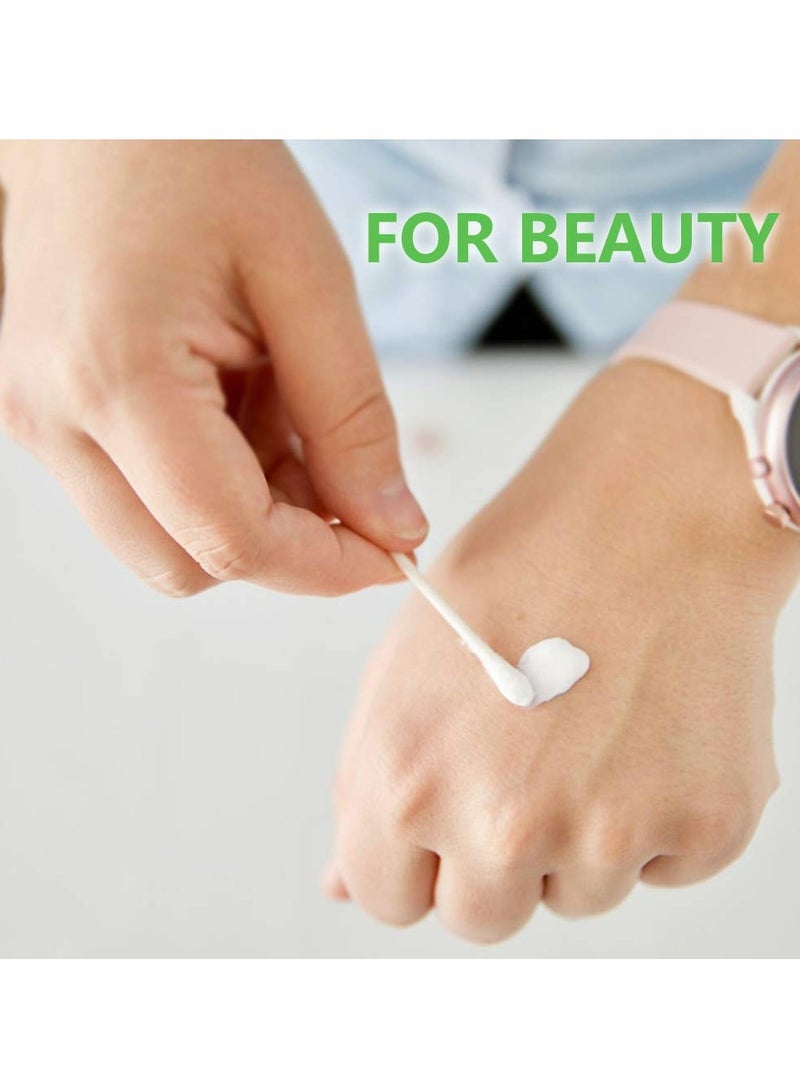 Zikra Cotton Swabs Wooden Cotton Buds 500 PCS Bamboo Biodegradable Eco Friendly Sticks Dual Tipped Applicators Organic Recyclable Biodegradable Cotton Buds for Ear Cleaning Makeup - Image 4