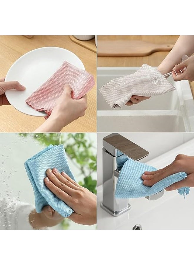 B&S Brightstone Terry Microfiber Towel 6 pack Assorted Colors, 32x32 cm Cleaning Cloths - Reusable - Image 5