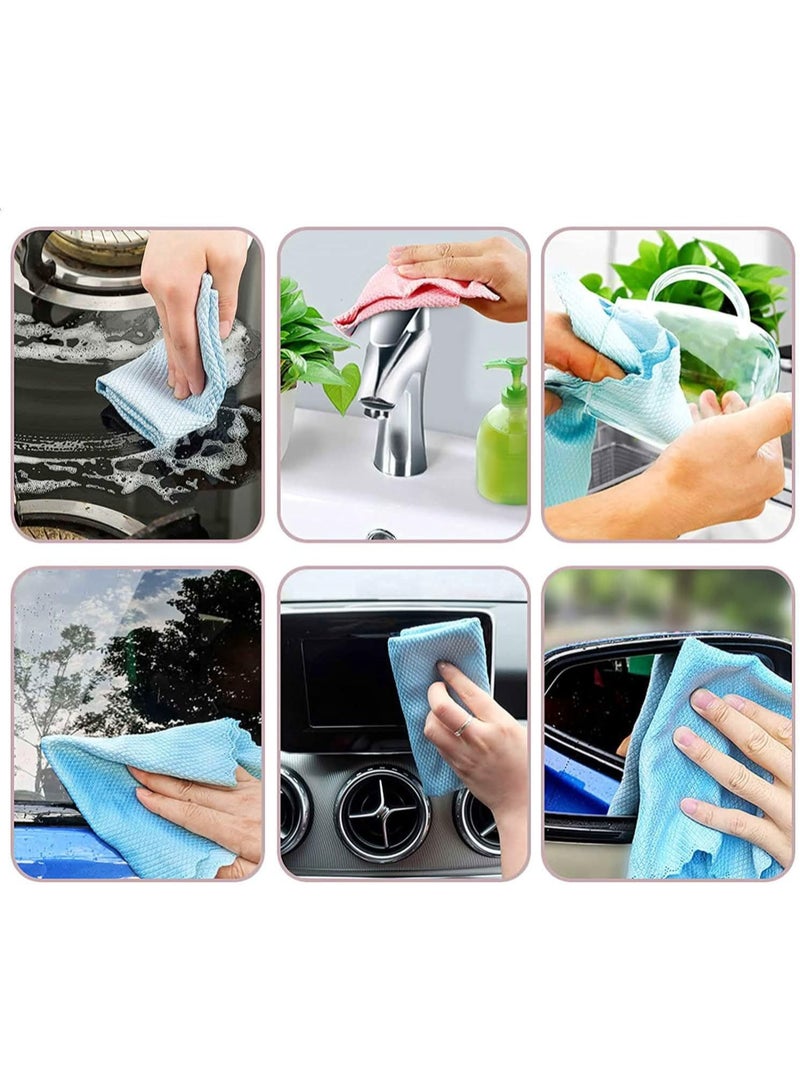 B&S Brightstone Terry Microfiber Towel 6 pack Assorted Colors, 32x32 cm Cleaning Cloths - Reusable - Image 3