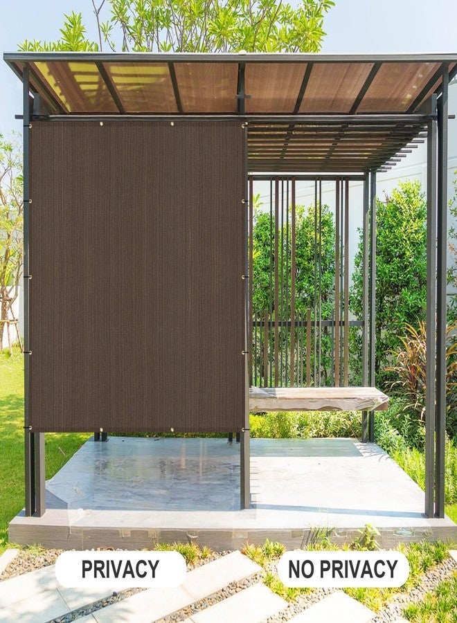 Cool Area Sun Shade Cloth with Grommets 3/4/6/8/10/12/16/20 FT Shade Panel Shade Tarp Screen Fabic for Outdoor Patio Pergola Cover Deck Garden, 6x10 FT, Brown - Image 5