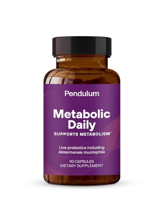 البندول بندولوم ميتابوليك ديلي - بروبيوتيك متعدد السلالات مع أكرمانزيا موسينيفيلا لدعم عملية التمثيل الغذائي والحفاظ على مستويات الطاقة - للنساء والرجال - 30 كبسولة - Image 1