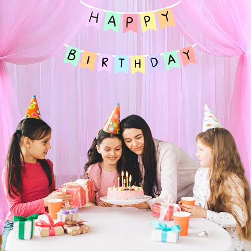 1iAM 4pcs Pink Backdrop Decoration Net | Large Size, Stitched with Ribbon, Nylon Made, Reusable, Soft, Wrinkled Free, 8.5x5ft Each, Cabana Tent Party Decoration Items for All Event - Image 3