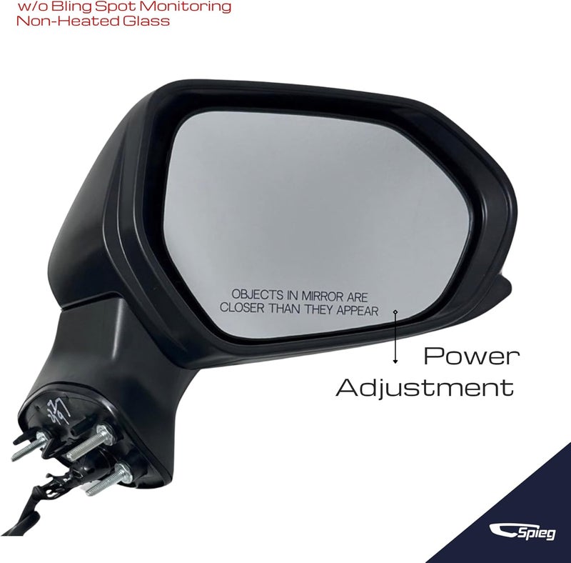 Spieg TO1321382 Passenger Side Mirror for 2018-2024 Toyota Camry LE - Right View Mirror Assembly with Power Adjustment - Image 3