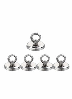 Y&D Super Strong Neodymium Fishing Magnets, 88lbs Pulling Force Rare Earth Magnet with Countersunk Hole Eyebolt, Dia 1.26 inch for Retrieving in River and Magnetic Fishing, 5 Pcs  - Image 3