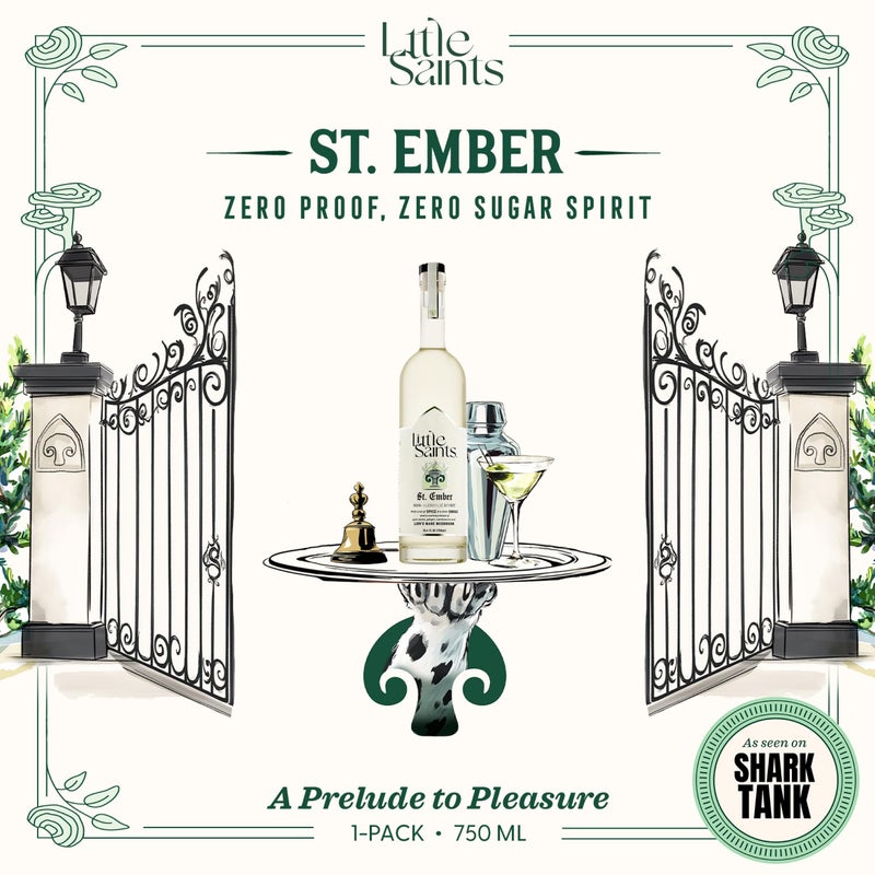 Little Saints St. Ember Non-Alcoholic Spirit - Mezcal-Inspired NA Alternative - Zero Proof, Sugar Free Cocktail Mixer - Lion's Mane Mushroom & Palo Santo Boost Creativity, Adaptogens & Botanicals - Image 2