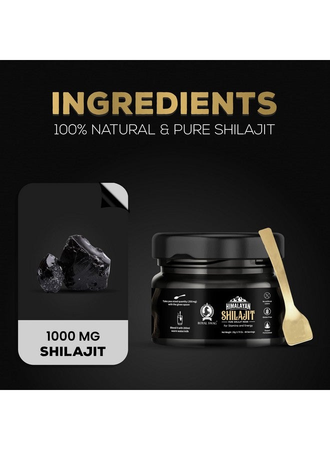 ROYAL SWAG Pure Himalayan Shilajit Resin For Men and Women 20 gram / 0.07 oz (80 Servings) With 1 Serving Spoon | Pure and Natural, No Artificial Colours, Expert Formulated and Gluten Free - Image 4