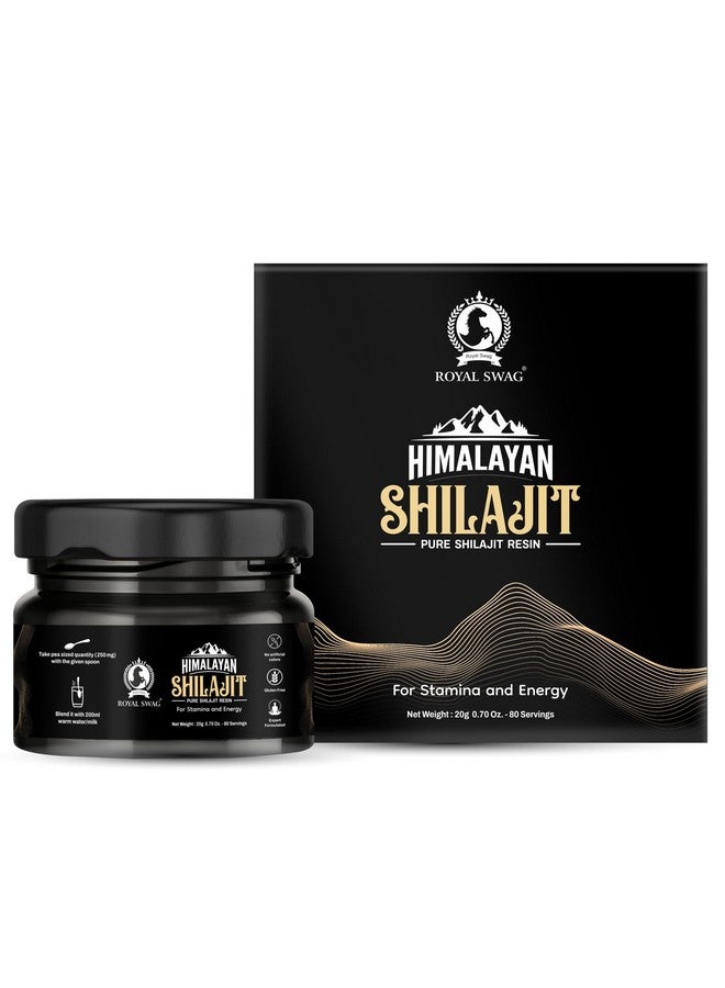 ROYAL SWAG Pure Himalayan Shilajit Resin For Men and Women 20 gram / 0.07 oz (80 Servings) With 1 Serving Spoon | Pure and Natural, No Artificial Colours, Expert Formulated and Gluten Free - Image 2