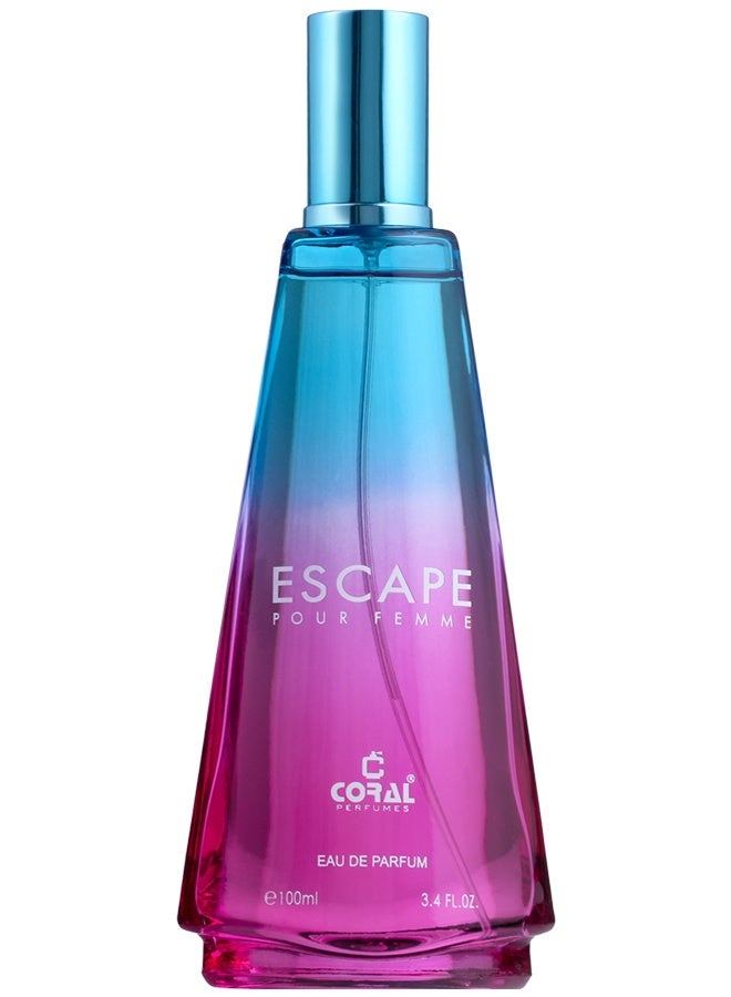 Coral Escape Pour Femme Perfume For Women 100ml | Eau De Parfum | Fruity & Floral Fragrance with Musk & Sandalwood - Image 1