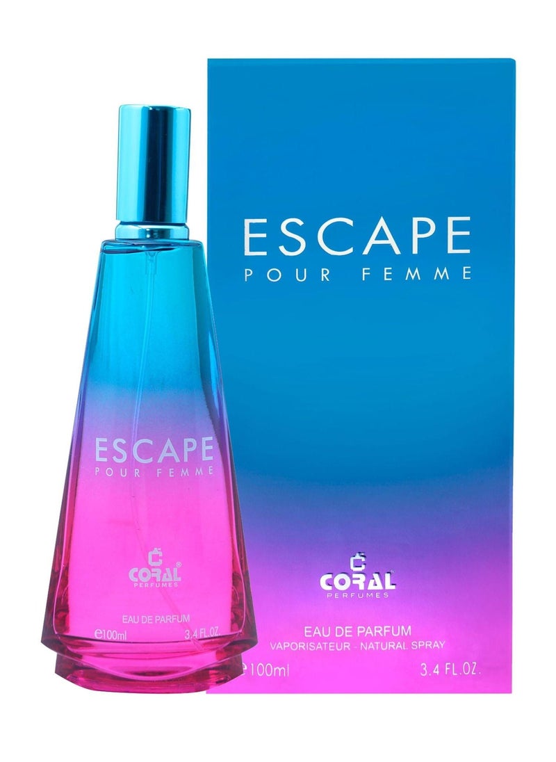 Coral ESCAPE POUR FEMME for Women Eau De Parfum 100ml  - Image 2