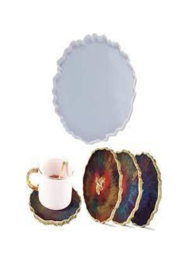 Orgner 4 Pack Silicone Agate 3 inch Popular Standard Mould for Epoxy Resin, DIY Coasters, Gemstone Style Decor, Crafting Supplies - Image 4