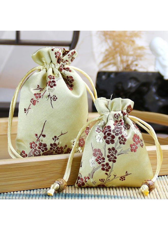 Baitaihem 14 Pcs Brocade Pounch Chinese Drawstring Jewelry Gift Bag Mixed Colors Random Pattern - Image 3