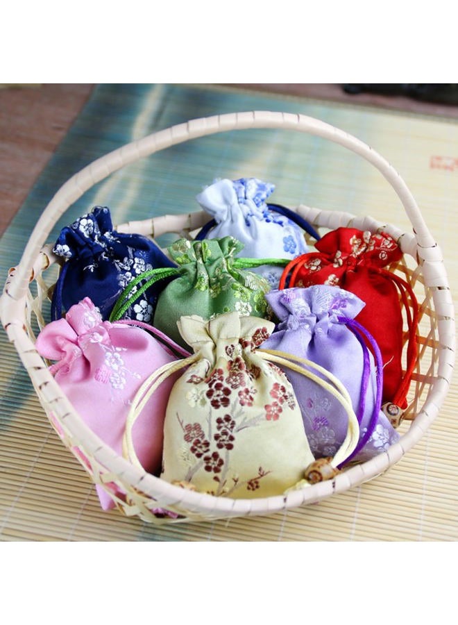 Baitaihem 14 Pcs Brocade Pounch Chinese Drawstring Jewelry Gift Bag Mixed Colors Random Pattern - Image 2
