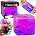 YVBBHE Fidget Cube Squishy Toys Squeeze Stress Balls for Kids Adults Squishies Anxiety Relief Maltose Ball Ice Squishys Sugar Sensory Toy for ADHD Autism Novel Design Cool Colorful Fidgets Cubes Blue - Image 2
