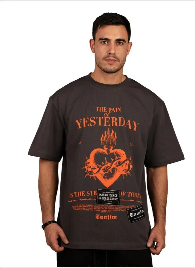 TANJIM SQUAD - HEART T-SHIRT GREY