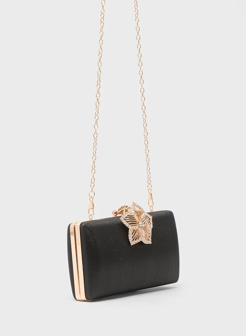 Khizana Gold Accent Embellished Clutch