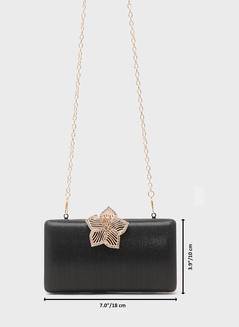 Khizana Gold Accent Embellished Clutch