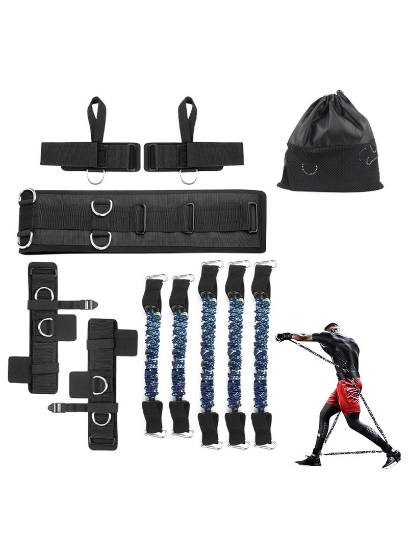 founder Boxing Resistance Bands Set for Speed and Agility, Workout Band Ankle Exercise Bands Legs Ankle Straps for Resistance Training Enhance Explosive Power  - Image 1