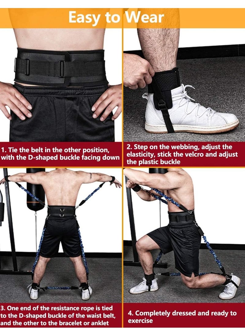 founder Boxing Resistance Bands Set for Speed and Agility, Workout Band Ankle Exercise Bands Legs Ankle Straps for Resistance Training Enhance Explosive Power  - Image 3
