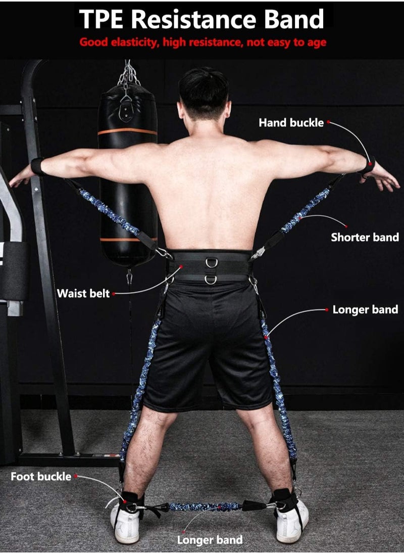 founder Boxing Resistance Bands Set for Speed and Agility, Workout Band Ankle Exercise Bands Legs Ankle Straps for Resistance Training Enhance Explosive Power  - Image 2