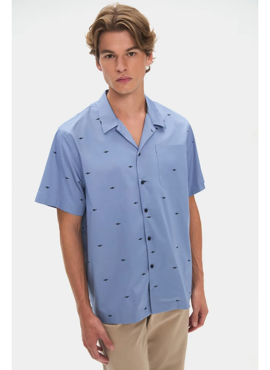 JUNE Exclusive Men's Short Sleeve Patterned Shirt