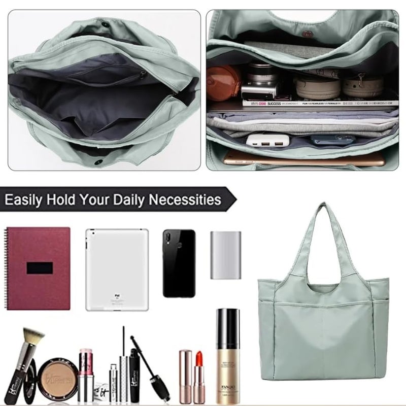 Voroly Tote Bag Women Casual Handbag Shoulder Bag Purses with Zipper and Pockets for Work School Gym Travel Shopping - Image 5