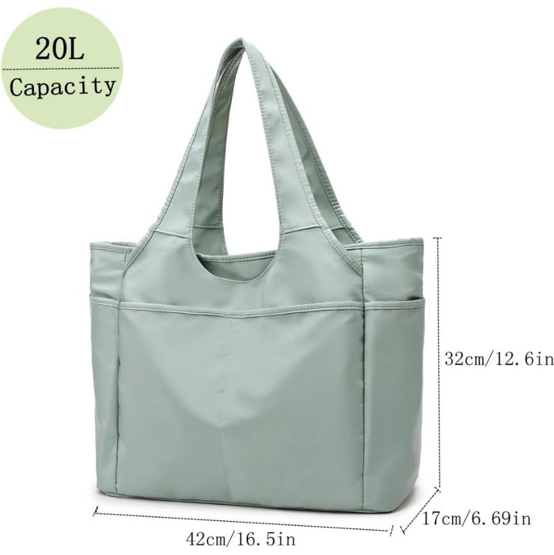 Voroly Tote Bag Women Casual Handbag Shoulder Bag Purses with Zipper and Pockets for Work School Gym Travel Shopping - Image 2