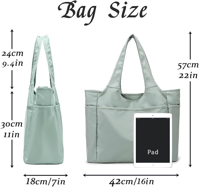 Voroly Tote Bag Women Casual Handbag Shoulder Bag Purses with Zipper and Pockets for Work School Gym Travel Shopping - Image 3