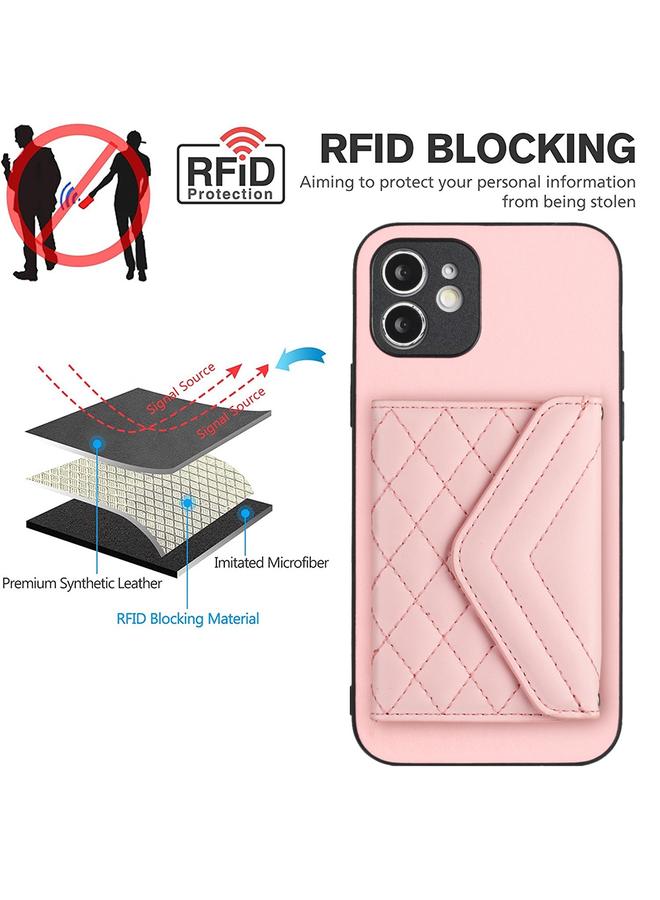 زبون جراب لهاتف iPhone 12 بنمط معيني وحقيبة بطاقات RFID مع حبل طويل - Image 5