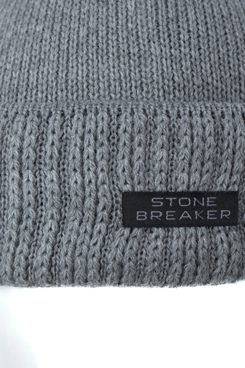 اوبلاند Men's Winter Thick Beanie Cotton Folded Stone Model Keeps Warm Flexible Windproof