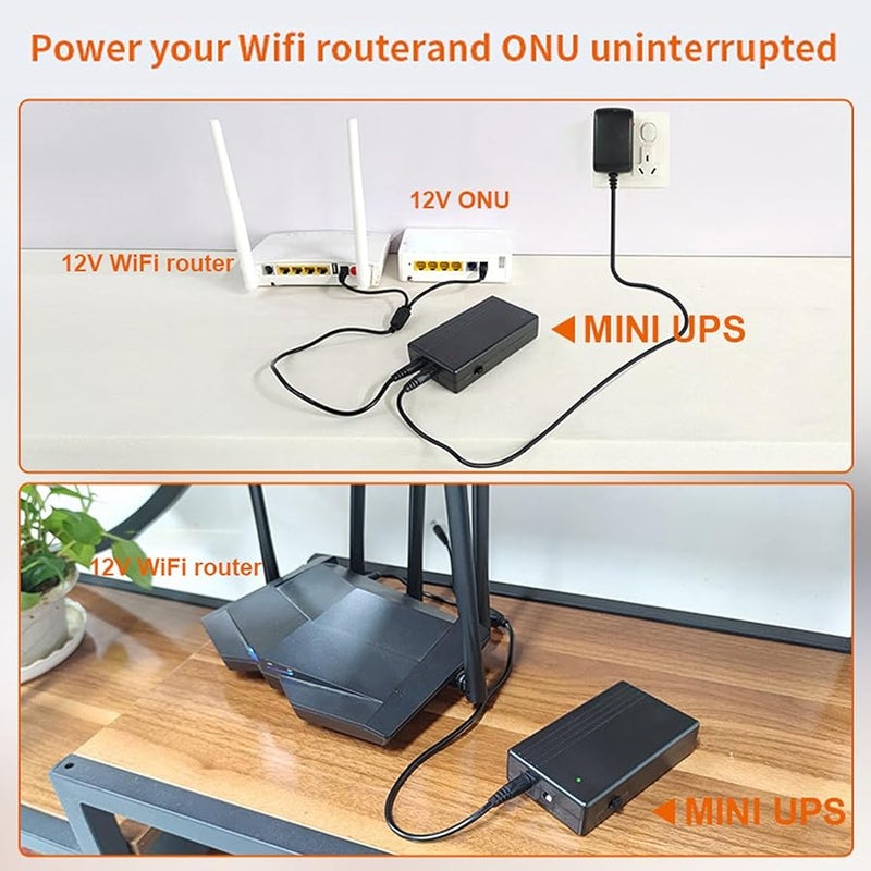 Eujgoov 7800mAh Uninterruptible Power Supply UPS Backup for Router Modem Security Camera - Image 3